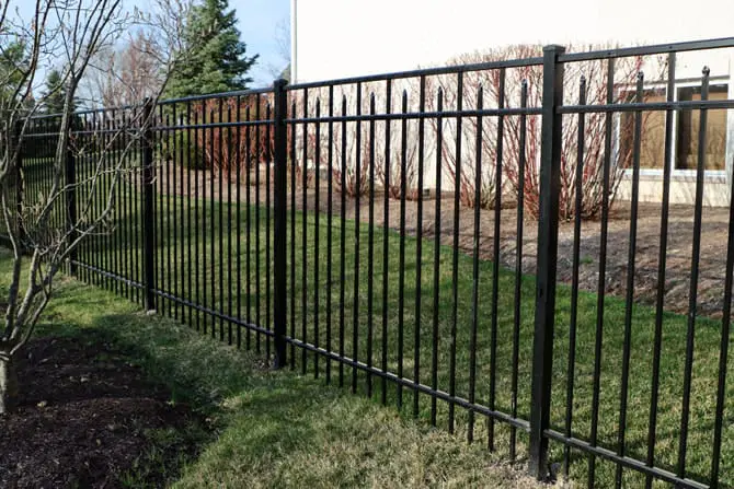 4' Black Aluminum Pool Fence — Naperville