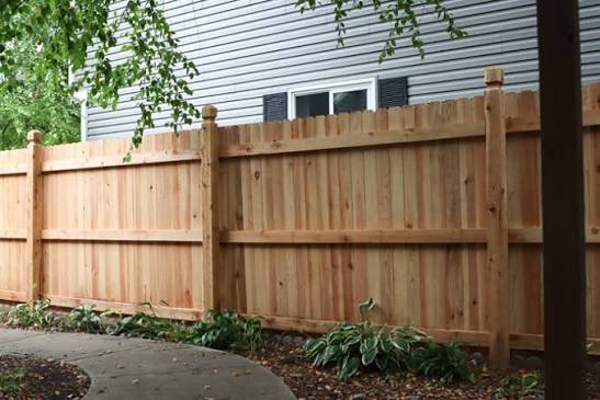 6' cedar solid privacy fence — Tinley Park