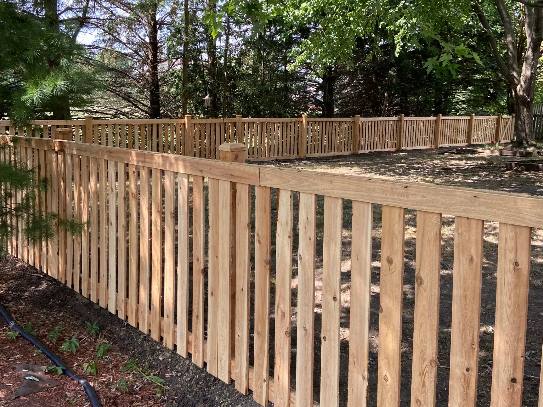 5' Cedar Spaced Picket install in Plainfield
